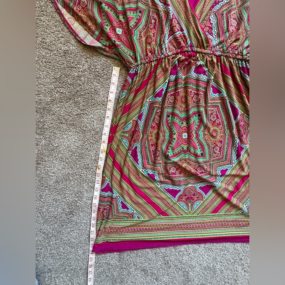 Colorful Geometric Pattern Boho Spring Dress - Picture 4 of 5